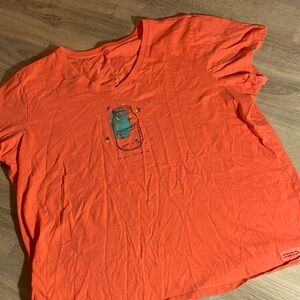Life Is Good Vibrant Coral Firefly Tee